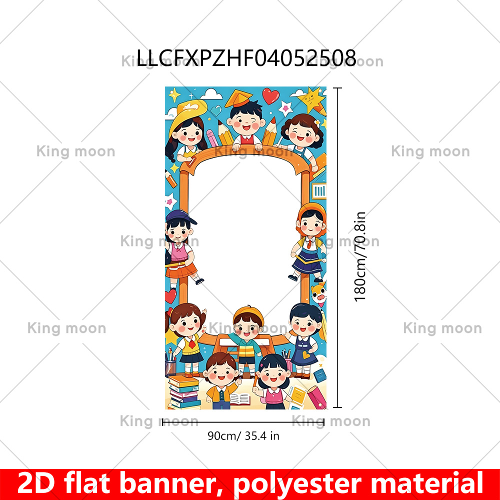TEMU 2d Flat, 1pc Back To School Photo Booth Banner With - Jumbo "x35.4" Suitable For First Day Of School, Parties, Photo Props, Banner For , Photo