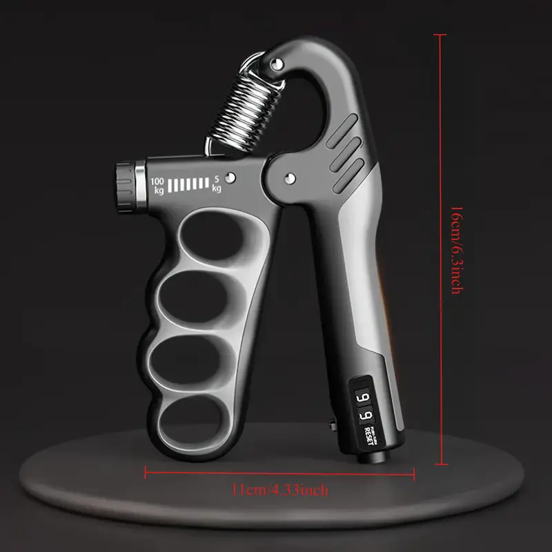 2pcs adjustable hand grip strengthener with mechanical counter 11 02 220 46lb for forearm wrist workouts non electric home gym training tool workout accessories sleek exercise tool durable exercise tool Product details 3