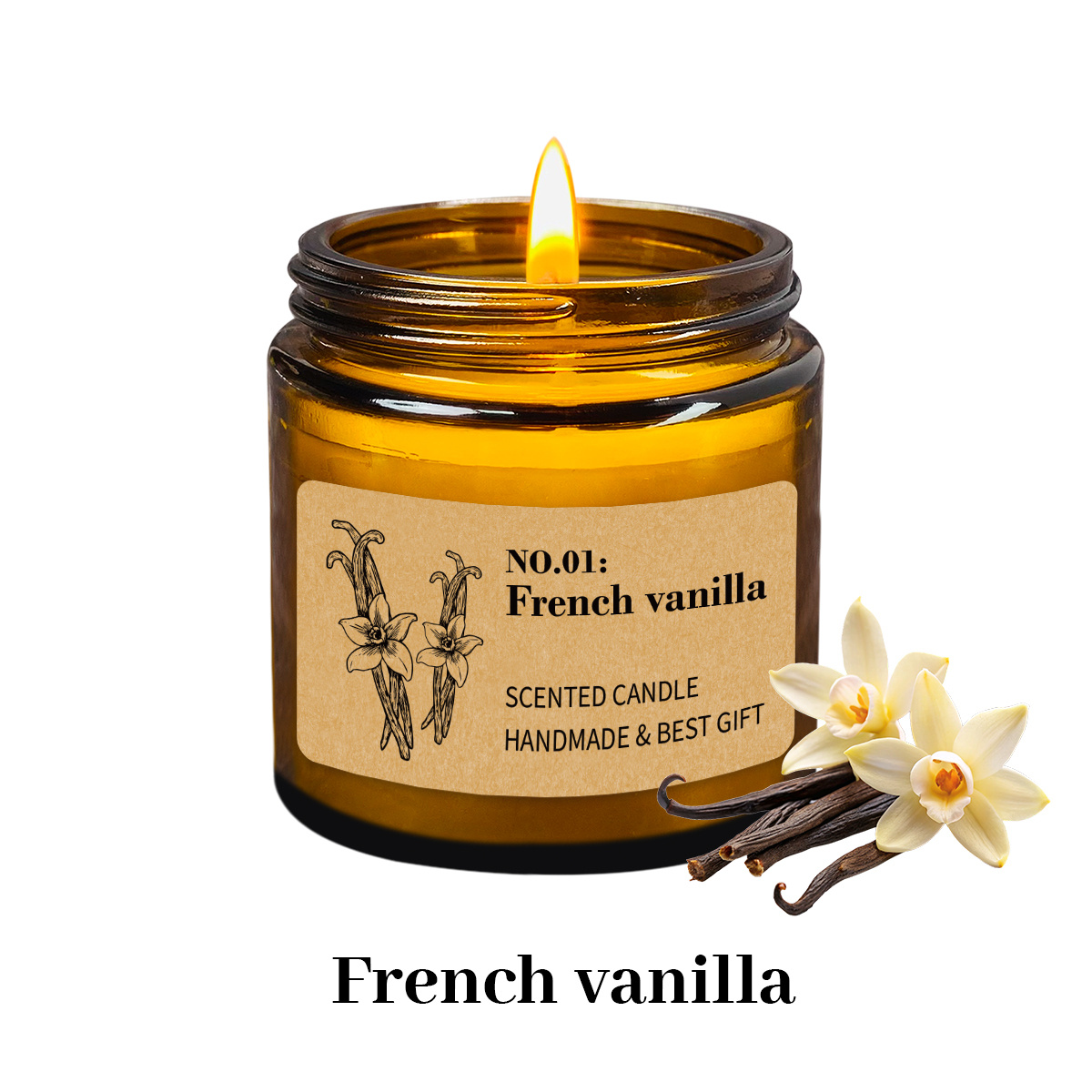 Image of Lavender Scented Candle - 3.5 Oz Soothing Soy Candle| Floral Scents Of Lavender, Vanilla, , And Jasmine| Essential , 20-hour , Suitable For Home Decor, Fall/winter Decor, Halloween, And Christmas
