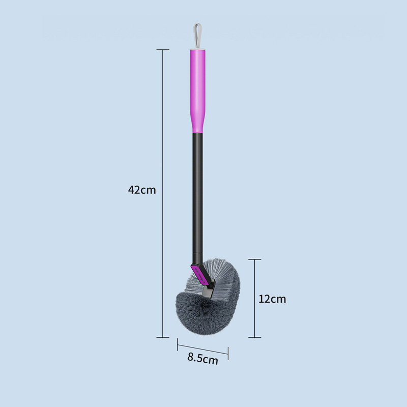 TEMU Zhongyue Brosse de Toilette Dredgeur de Tuyaux d'Angle Longue Manche Salle de Bain Suspension Murale et Placement au Sol, Brosse de Toilette ,