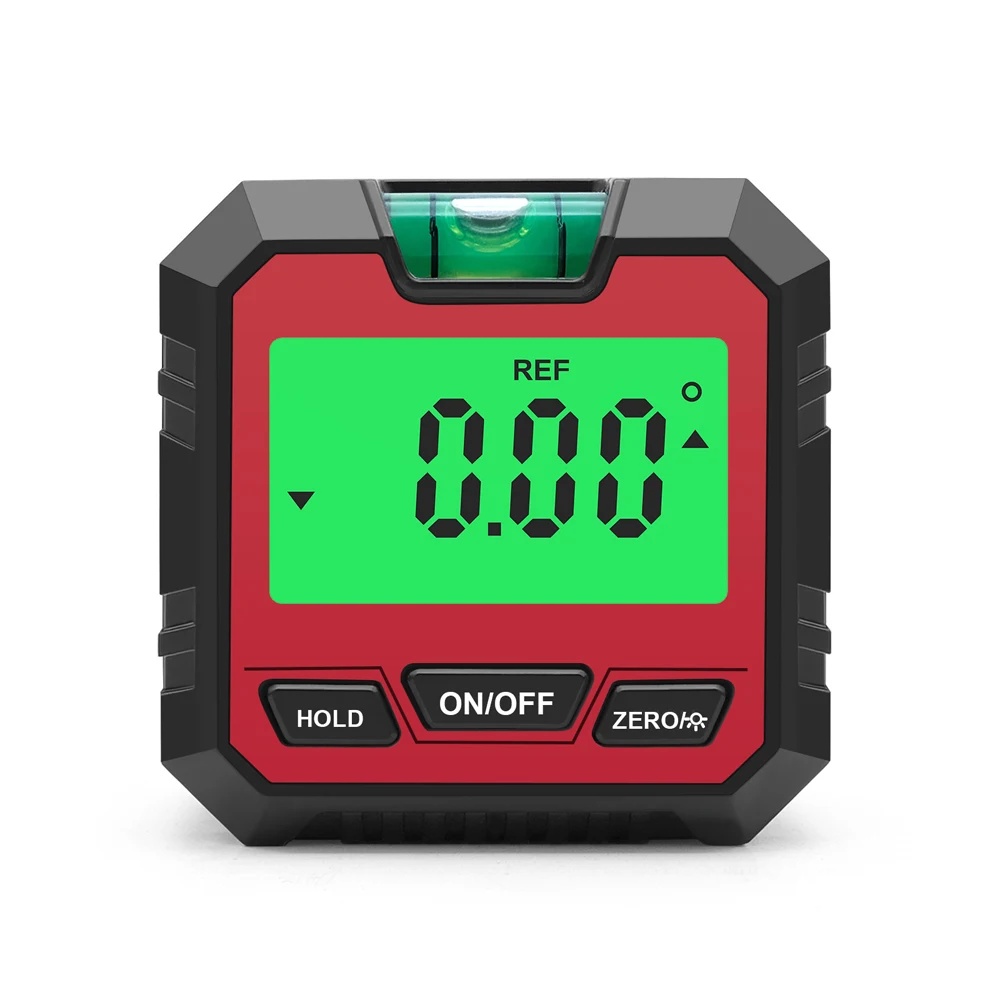 TEMU Lcd Digital Angle Gauge Magnetic Protractor Inclinometer Mini Level Meter 360 Degree Angle Finder Goniometer For Decoration
