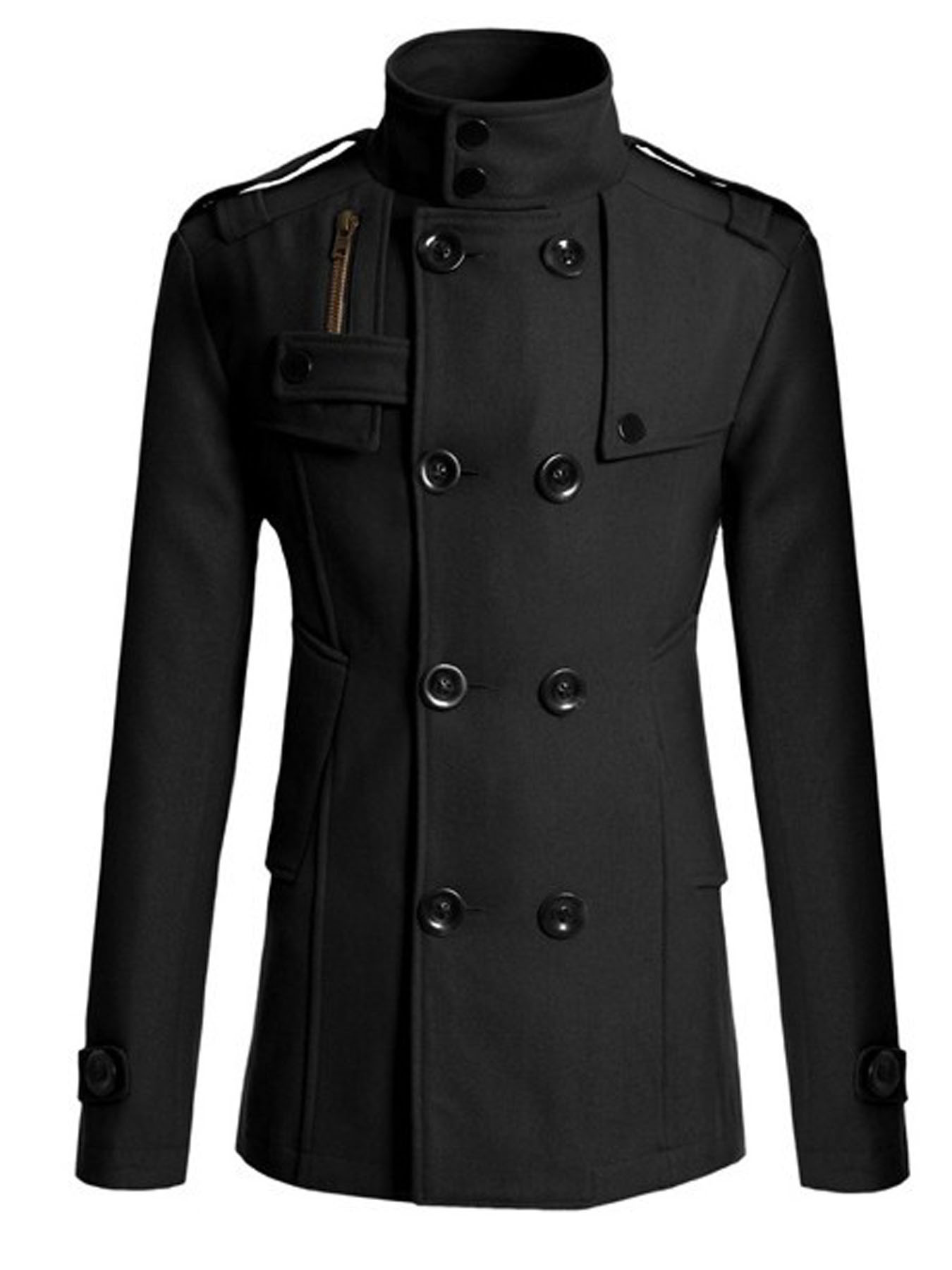 Jaqueta Sobretudo Masculina de Tweed de Inverno Estilo Coreano 3