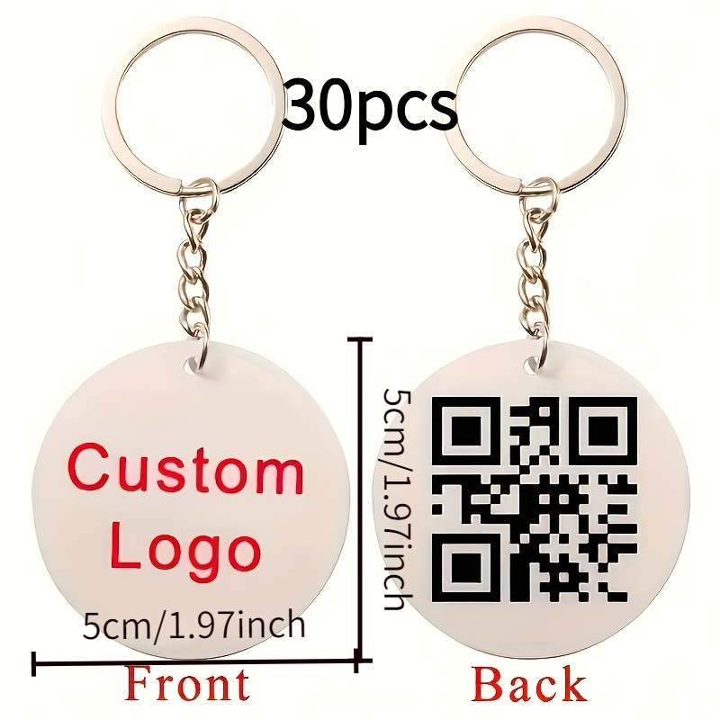 TEMU Portachiavi personalizzato in acrilico con foto su entrambi i lati 5*5 cm, 30 pezzi con foto personalizzate fronte e retro, per matrimoni, , con