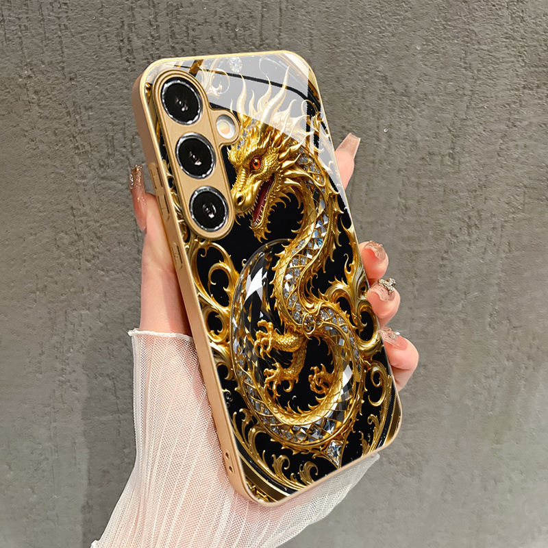 TEMU Phone Case - Men's Pattern Glass Phone Case For A53/a54/a55/a52/a35/a34/a33/a32/a25/a24/a23/a15a/14/a13/a05s/s20/s21 Fe/s22 Ultra/s23/s23