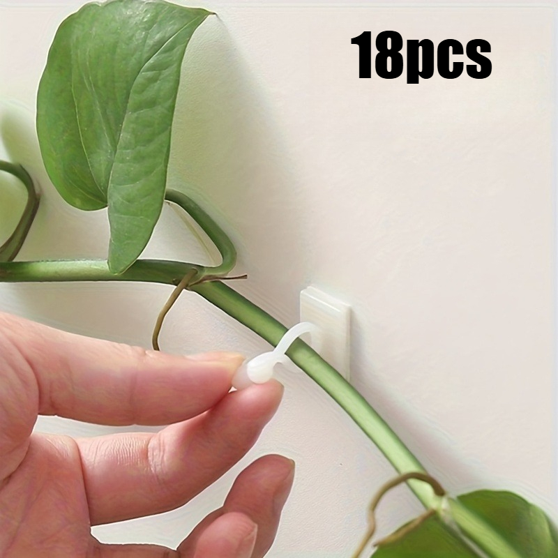 TEMU Lot de 24/18 pinces de fixation pour mur grimpant de jardin, attaches auto-adhésives pour , boucles et crochets de fixation pour mur grimpant de