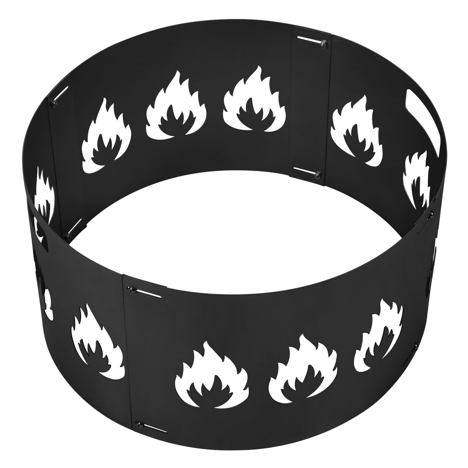 Iron Adjustable Spark-proof Grill , Heat-resistant Fire Bowl Black For Barbecue Fire Pit Guard Additions For Fire Bowls Round Fire Pit Additions For Outdoor Use