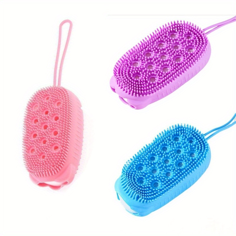 Silicone Bubble Brush Double-Sided Exfoliating Bath Scrubber