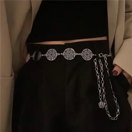 Ceinture de chaîne de taille en métal pour femmes avec fermoir Ceinture de chaîne de taille en métal pour femmes avec fermoir