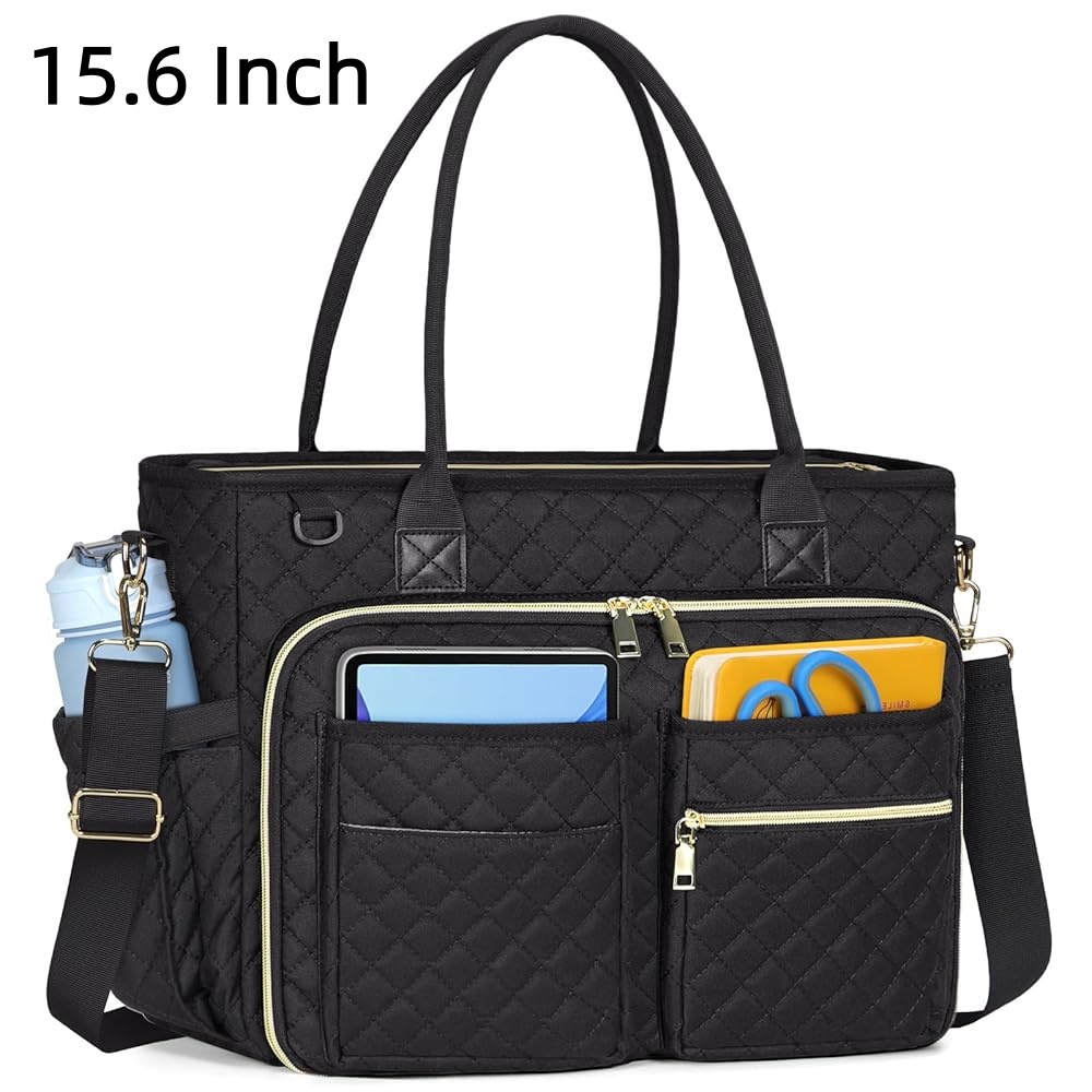 Image of Rainsmore Teacher Bag 15.6 Inch Laptop Bag Women's Briefcase With Insulated Bag Work Bag Women For Nurses, Teachers, University, Business