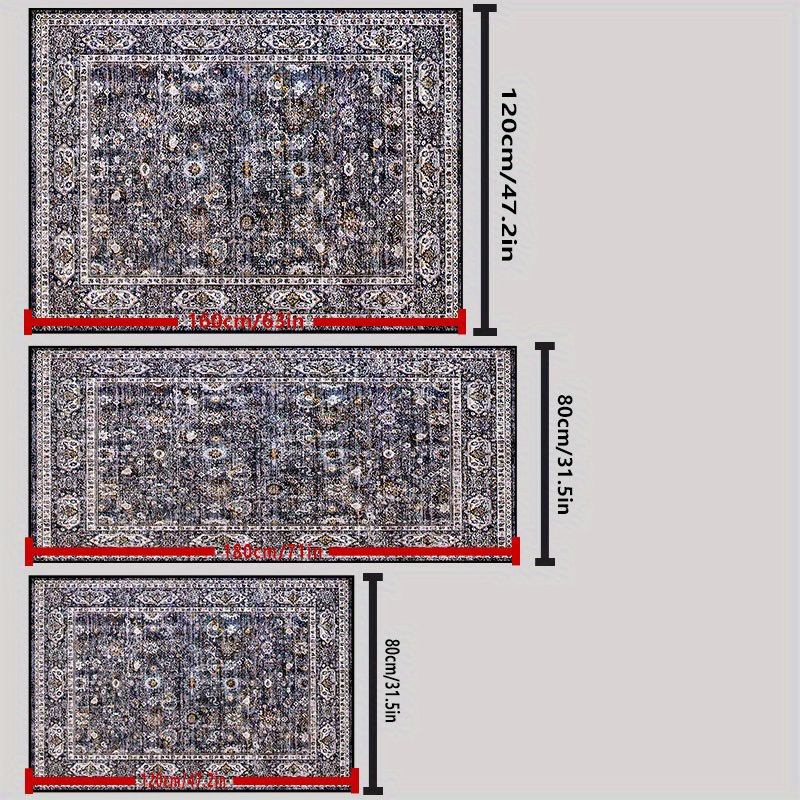 1pc vintage blue bohemian floral pet bed mat plush easy clean non slip   mat for large pets durable comfortable cage mat for dogs and cats pet bed mat bohemian style mat easy   Product details 2
