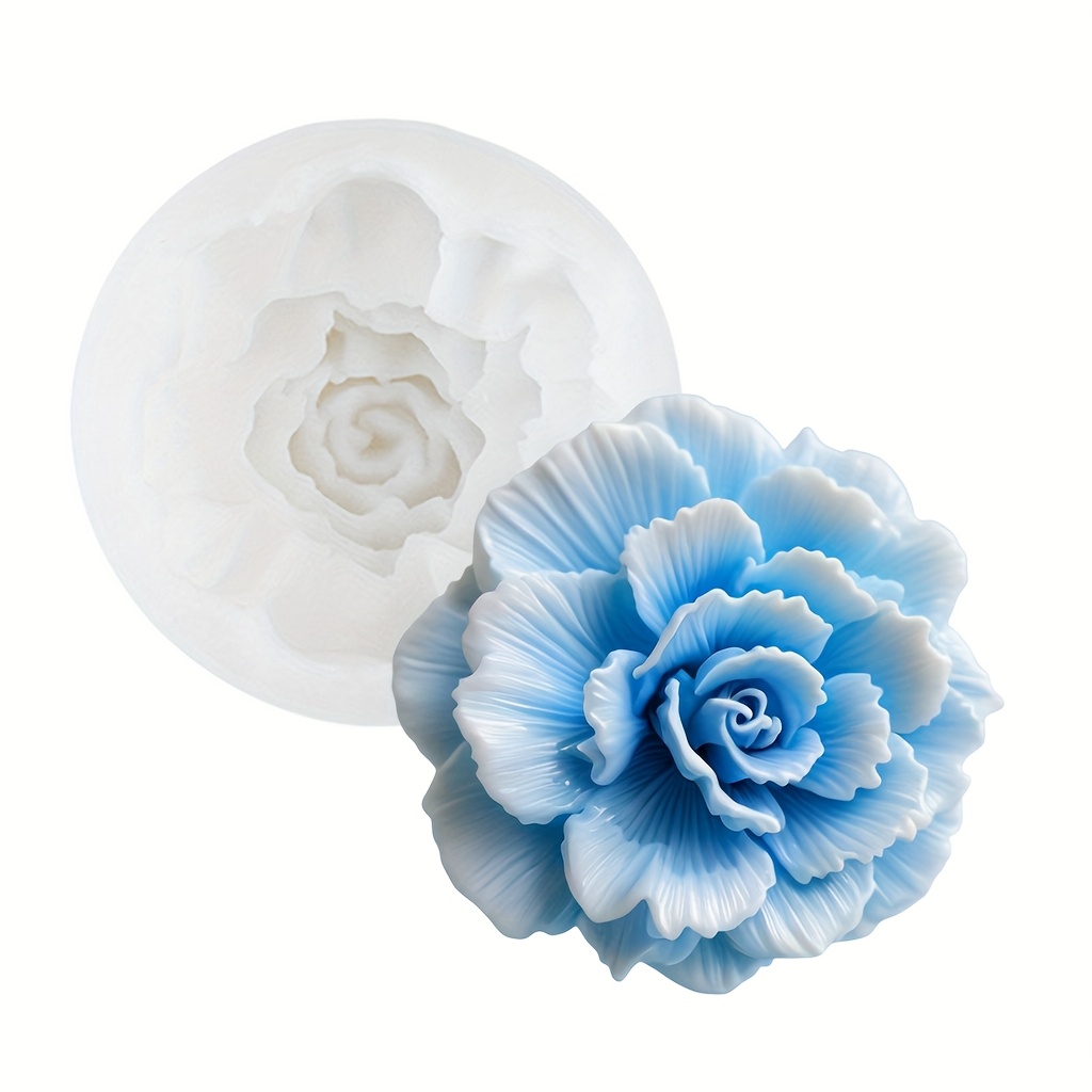 Premium 3d Carnation Silicone Mold With Layered , And Durable For Resin, Candle, Soap Making. Perfect Craft Gift For Mother's Day And Hobbyists