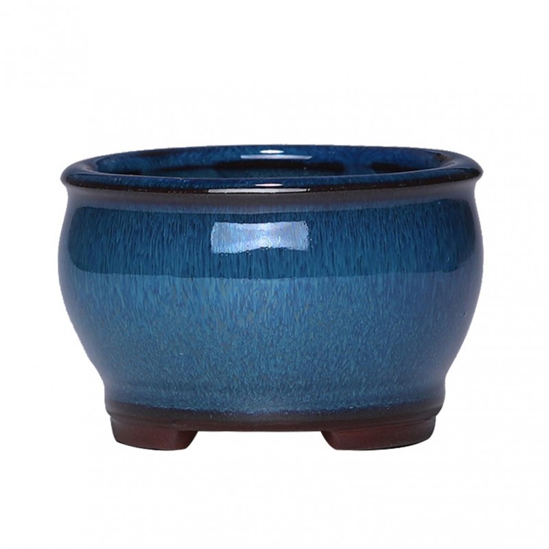 TEMU Pots de fleurs en céramique avec trous de drainage pour plantes d'intérieur et d'extérieur, jardinières rondes, cadeau de jardinage, décoration