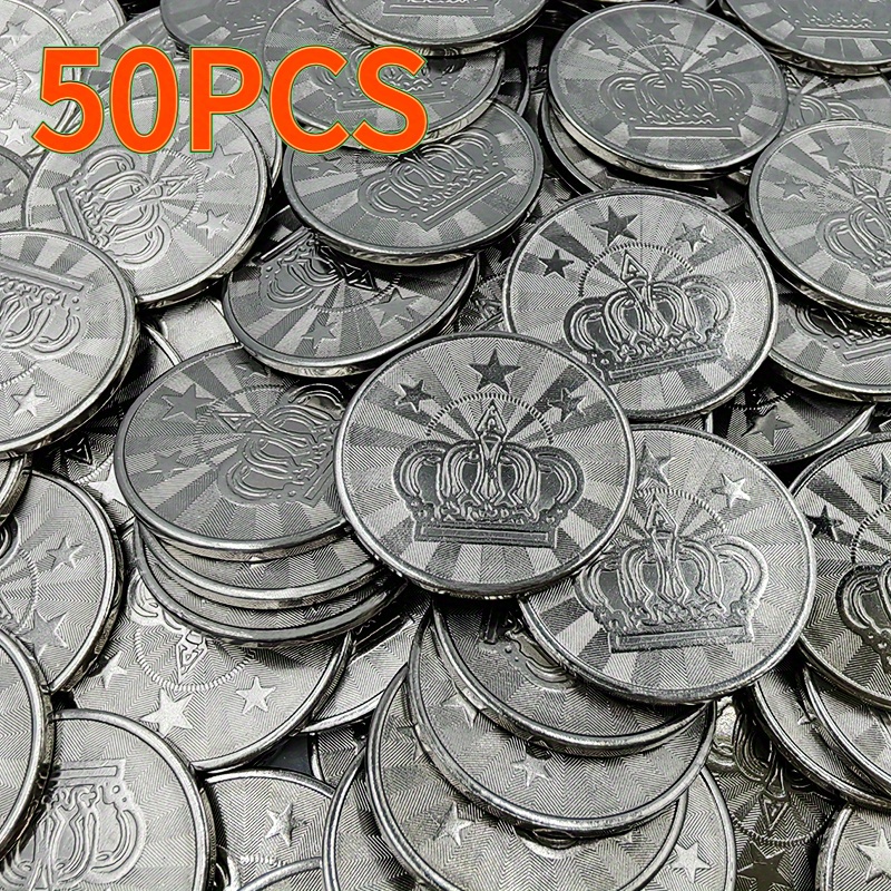 Image of 50pcs Metal Arcade Game Suitable For Retro Gaming, Prize , Collectible Currency - Collectors Items For Pinball Machines, Slot & Vending - Iron Novelty Currency For & Enthusiasts ,halloween,christmas