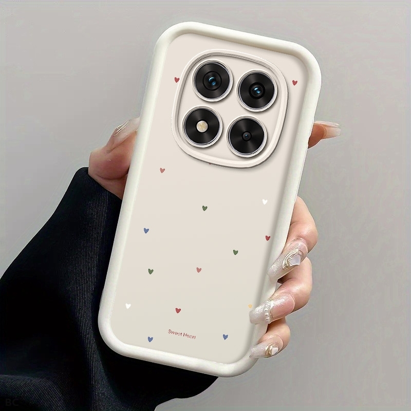 TEMU Phone Case - Multi-colored Heart, Small Pattern, Same Style, Suitable For Redmi Phone Case, Suitable For Redmi 15, 14, 13, Note 15, 12, Pro, Pro