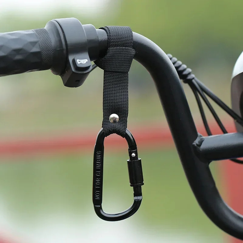 TEMU Gancho de Manillar de Aleación de Aluminio con Clip de Montaje Frontal para Motocicleta, Scooter Eléctrico, Bicicleta - Colgador Seguro para