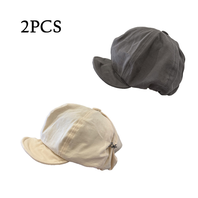 2pcs Japanese Art Retro Newsboy Painter Hats Set