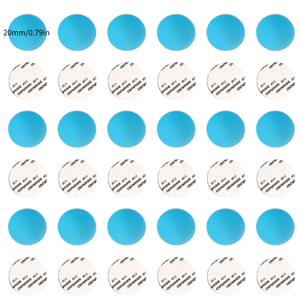TEMU 36pcs Metal Plates Self-adhesive For Force Secure Hold, Ideal For Room Decor And Figures Storage, Very Thin Metal Plates Points, Round Mobile