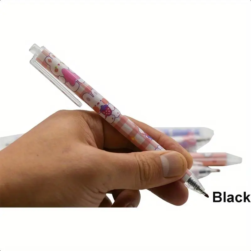 12pcs rabbits carrots gel pen cute cartoon pens retractable printing pen black ink for students ply, ink gel pens, cute pens bulk, needle tip pens, fancy pen, school pens, note taking pens, retractable gel pens, retractable pen, bulk gel pens, aesthetic, fancy , smooth ink flow, precise needle tip, students school supplies Product details 4