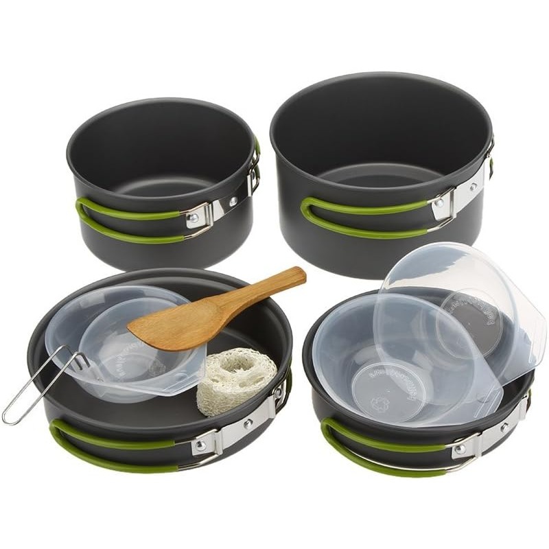 Camping Cookware Set, Pot and Pan Combination for Backpacking