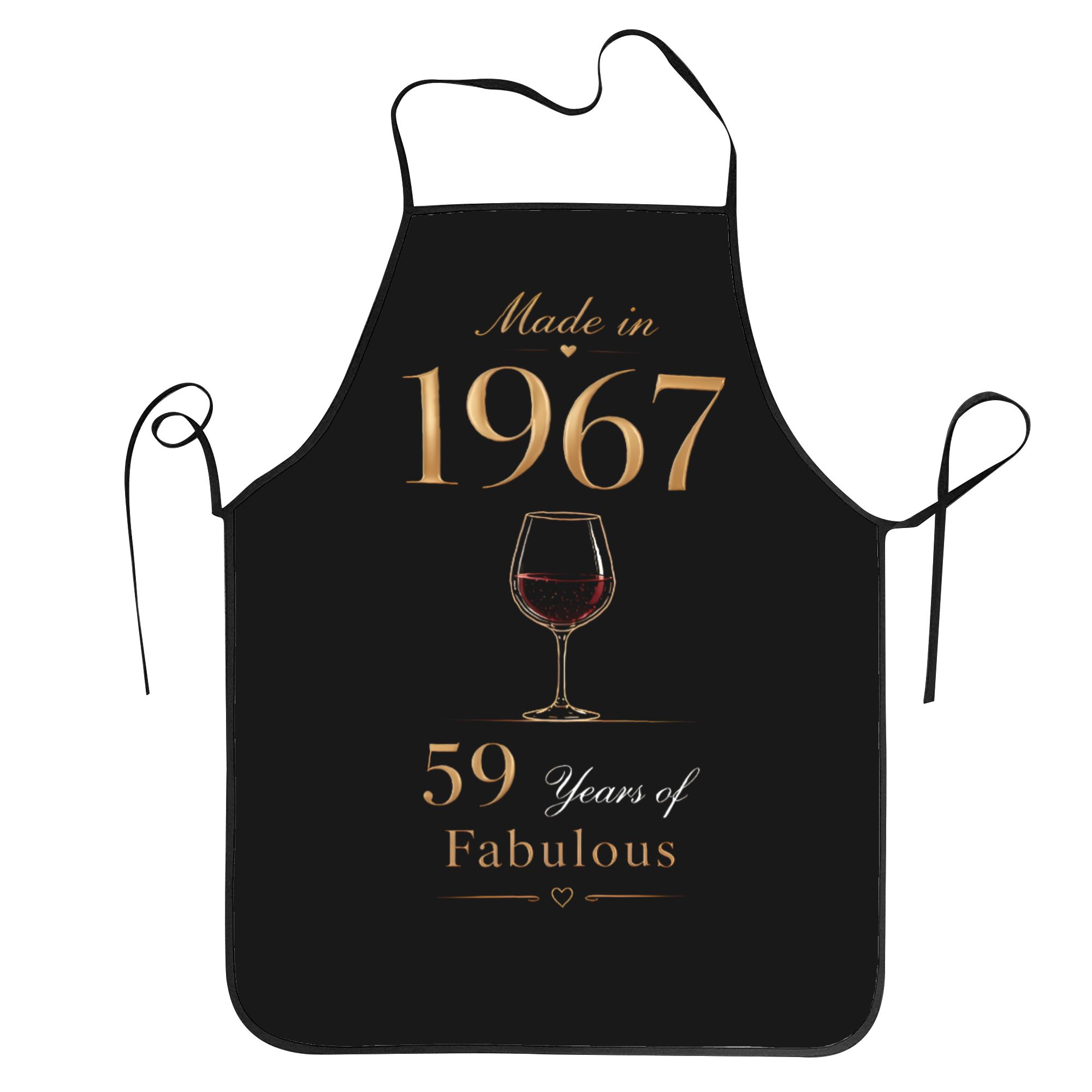 TEMU 1pc Vintage 1967 Apron Suitable For - Adjustable Unisex Kitchen Apron With Retro, Durable Bib For Cooking, Bbq, - Gift For, Parties, Nostalgic