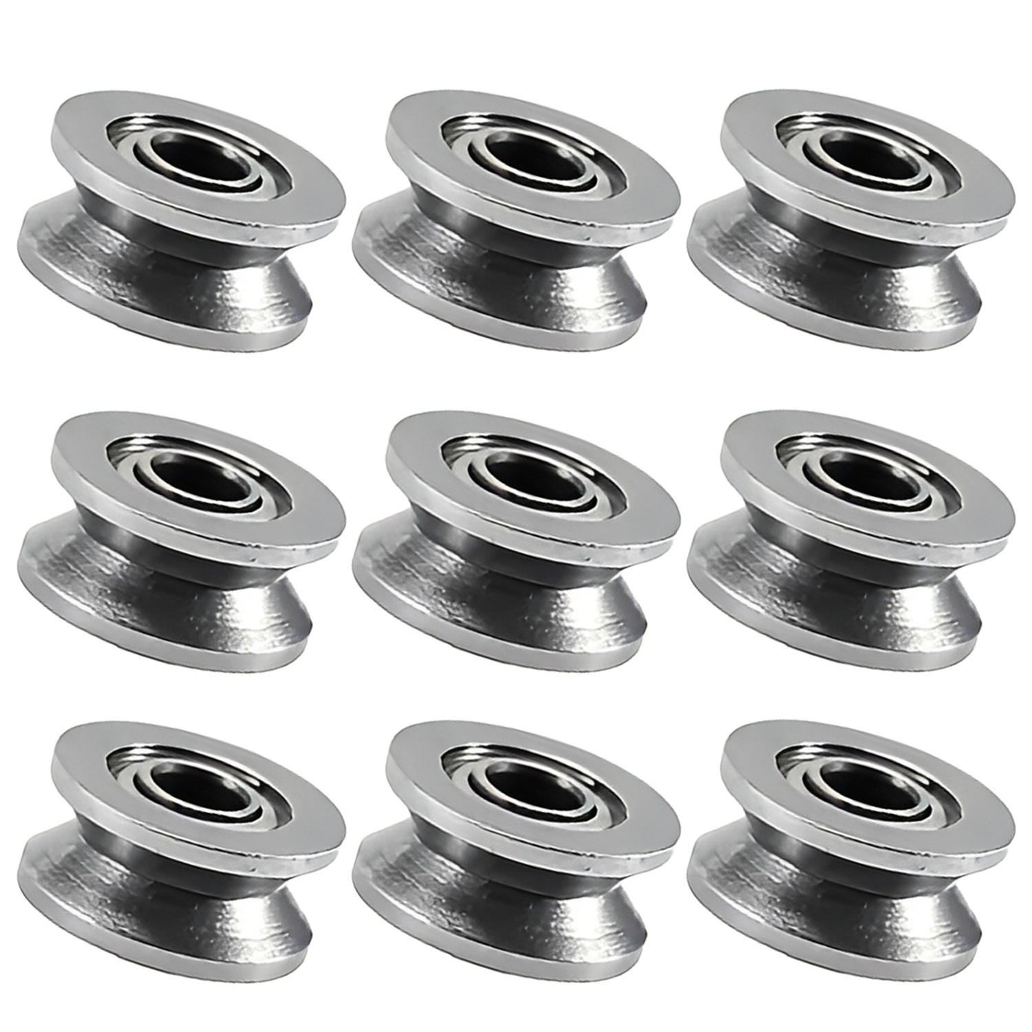 TEMU 9pcs Of V624zz High Carbon Steel Bearings, Measuring 4x13x6mm, Double Shielded, Long-lasting - Ideal For Linear Motion Systems And