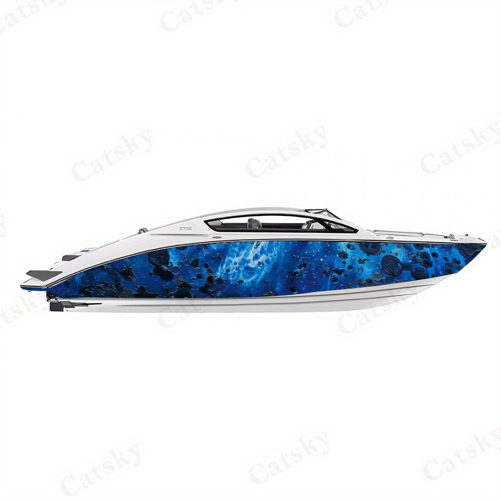 Durable PVC Sticker with Blue Background and Black Speckles