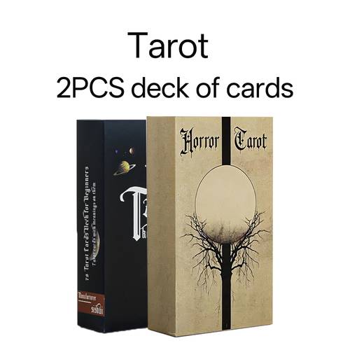 2pcs 78 cards pocket size tarot learning de mystical horror