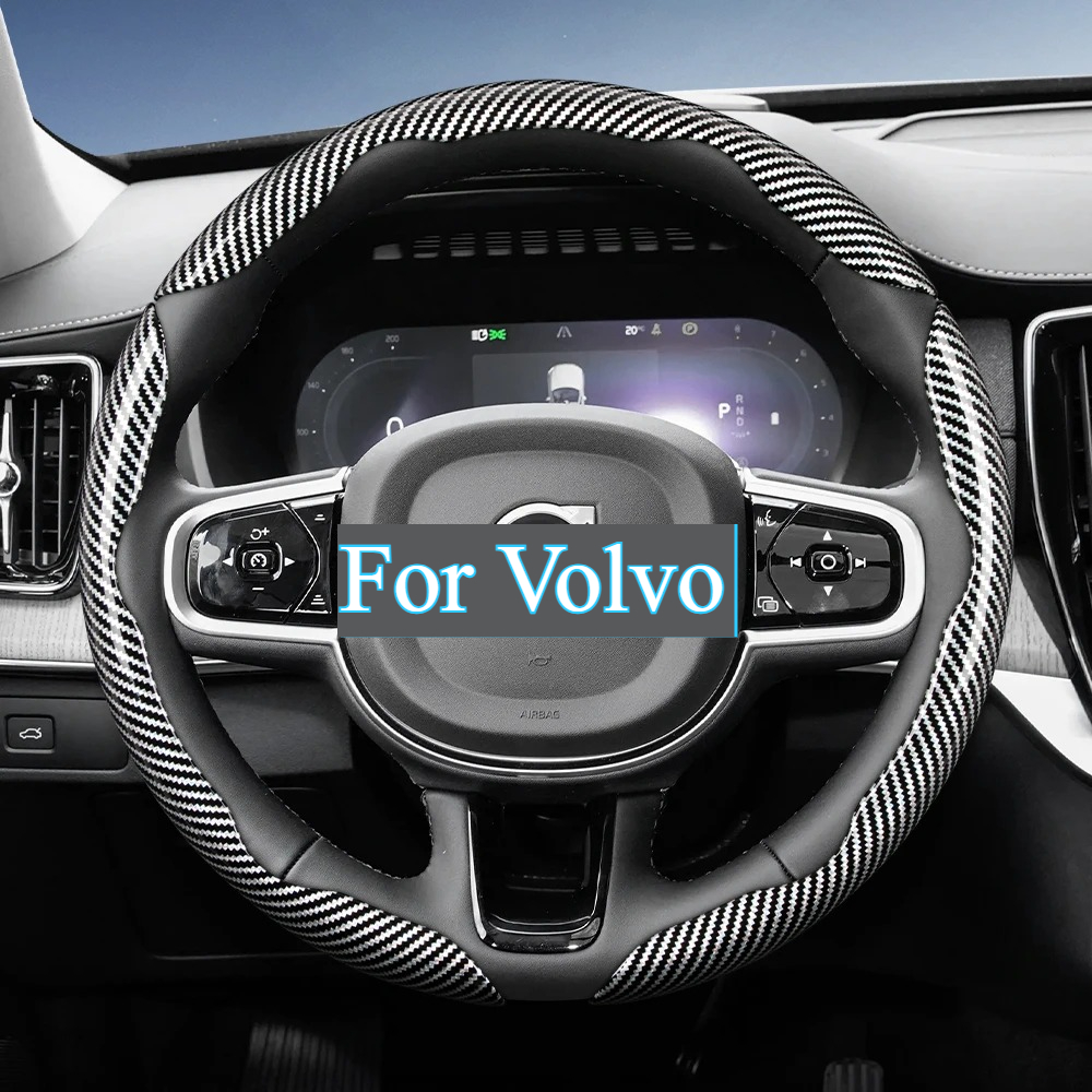 TEMU Suitable For Carbon Fiber Texture Steering Wheel Cover With Segmented Quick-release Design, Durable, Compatible With Models Such As , , , , S60,