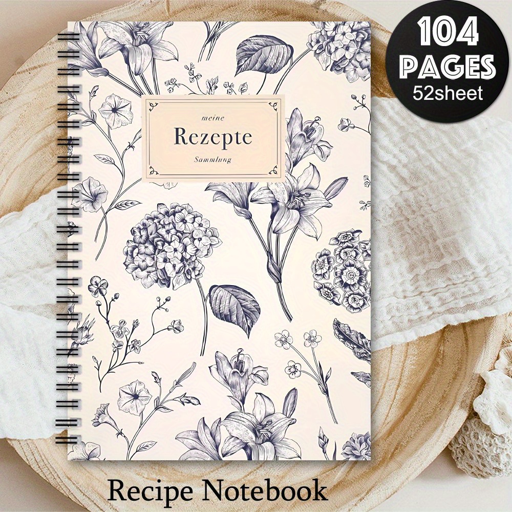TEMU 1 Stück Lustiges Familienrezept-Spiralnotizbuch, Lieblingsrezepte Notizblock, Rezeptbuch zum Selbstgestalten, Gesundes Rezeptplaner-Geschenk für