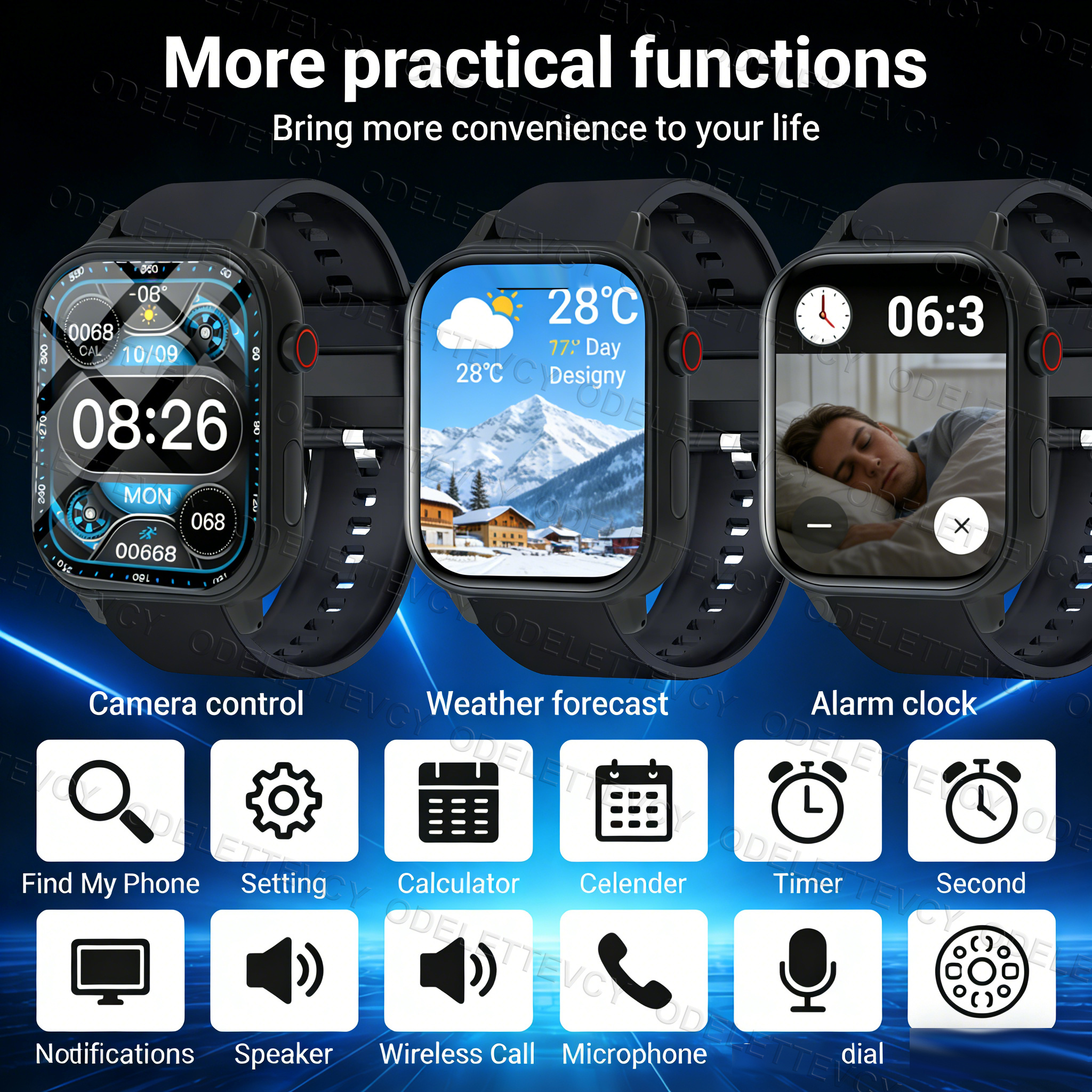 Smart Watch with Wireless Call (Answer/Make/Reject Calls) for Men Women, Fitness Activity Tracker with Multiple Sports Modes/Ai Voice/Calculator, Compatible with Iphone Android