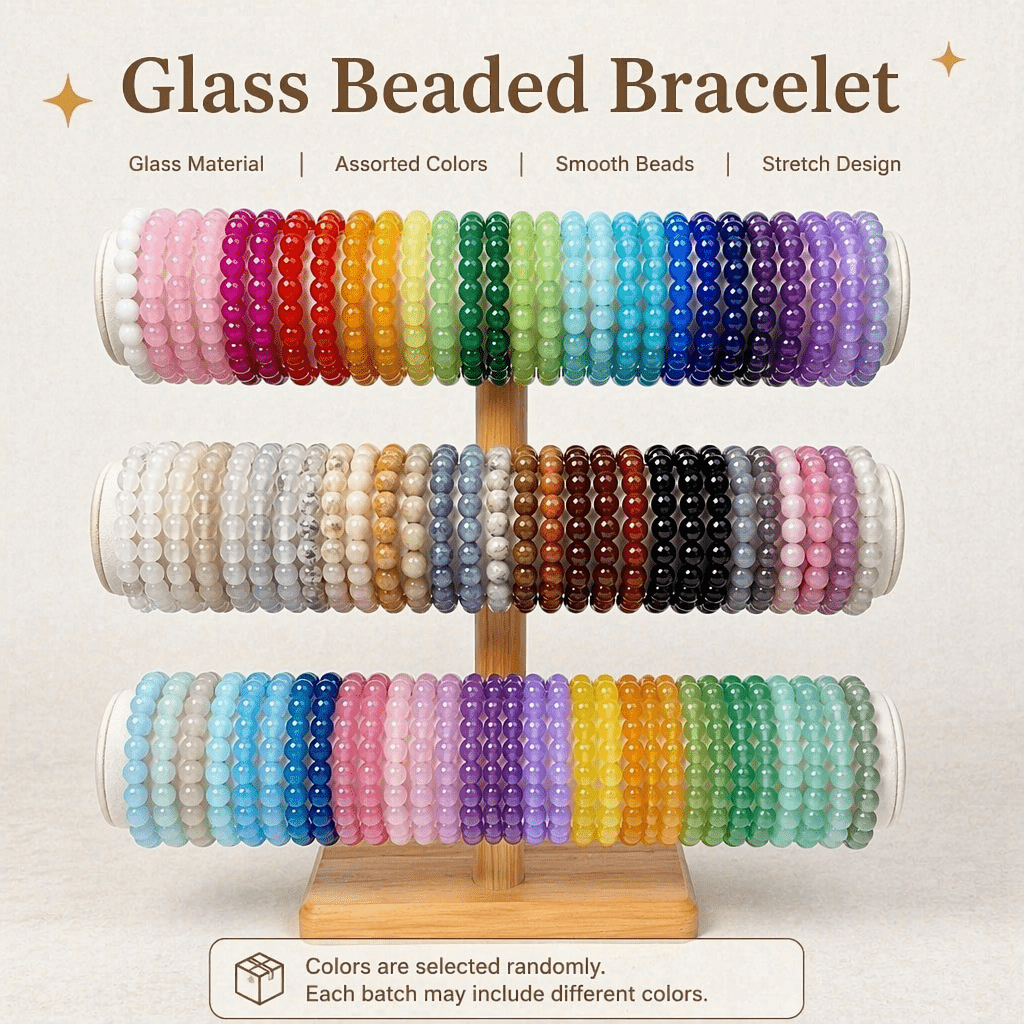 54pc Bohemian Multi-Style Beaded Bracelets Set