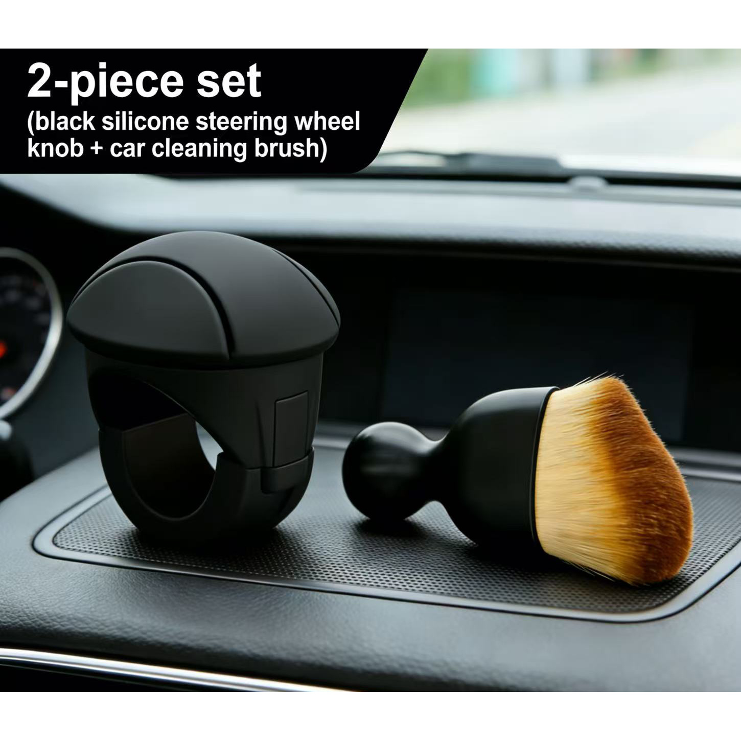 TEMU 1 Silicone Steering Wheel Knob, 360Â° Smooth Rotation, Effort- Power Ball & One-handed Operation - Built-in Metal Bearings, Non-slip Grip, For -