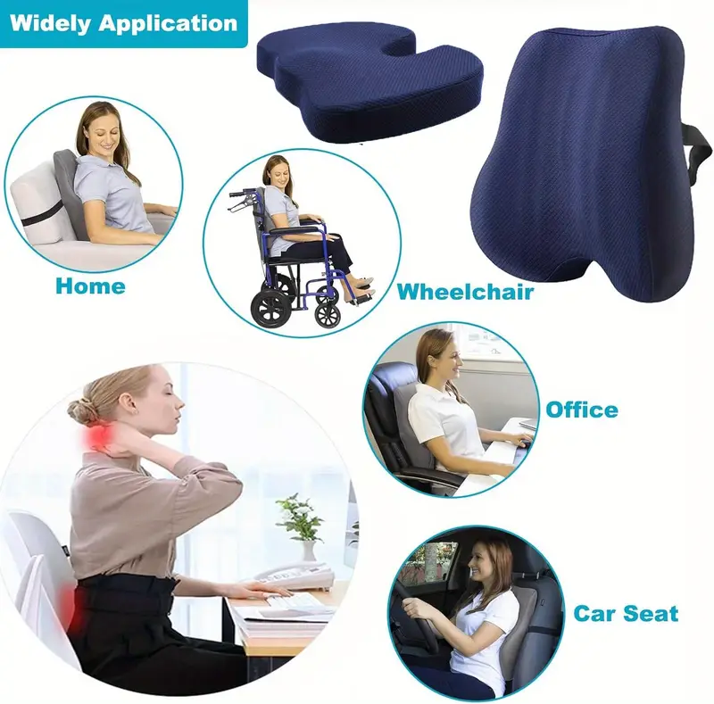 ergonomic lumbar support pillow with posture back cushion for office chair car seat gaming desk with adjustable strap lightweight portable for or gray lumbar cushion home seating durable construction remote workers Product details 4