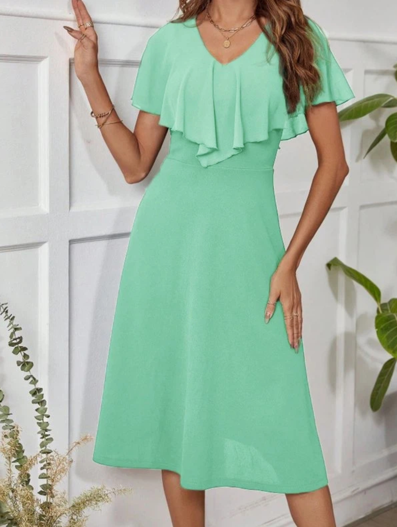 mint green formal dress sold on Temu United States