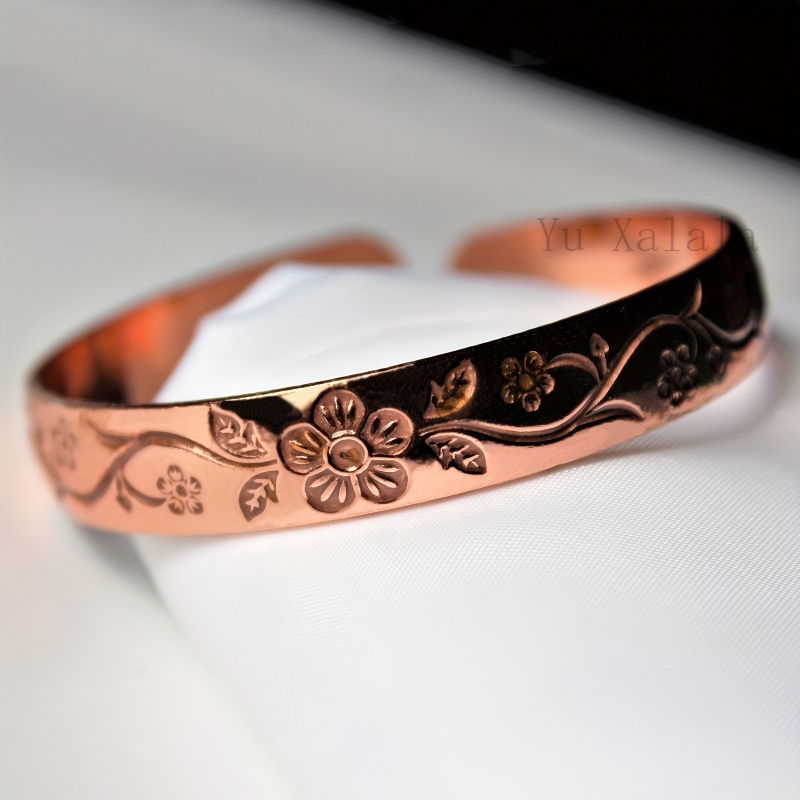 TEMU Pattern Adjustable Fashion Bracelet, Elegant Style, Versatile For Daily Wear And Holiday Gifts, Exquisite Jewelry