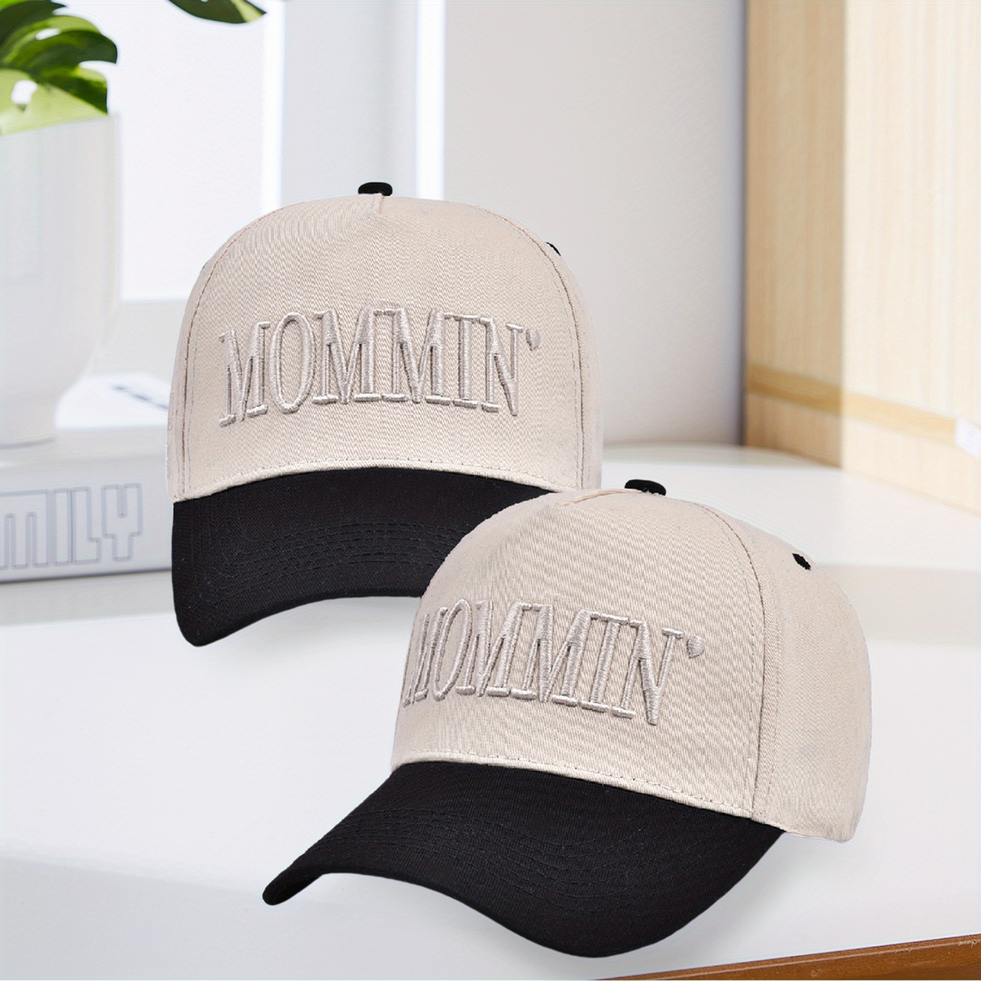 

Women Baseball Cap, Embroidery Letters Adjustable Hat Ponytail Baseball Hat For Casual Daily