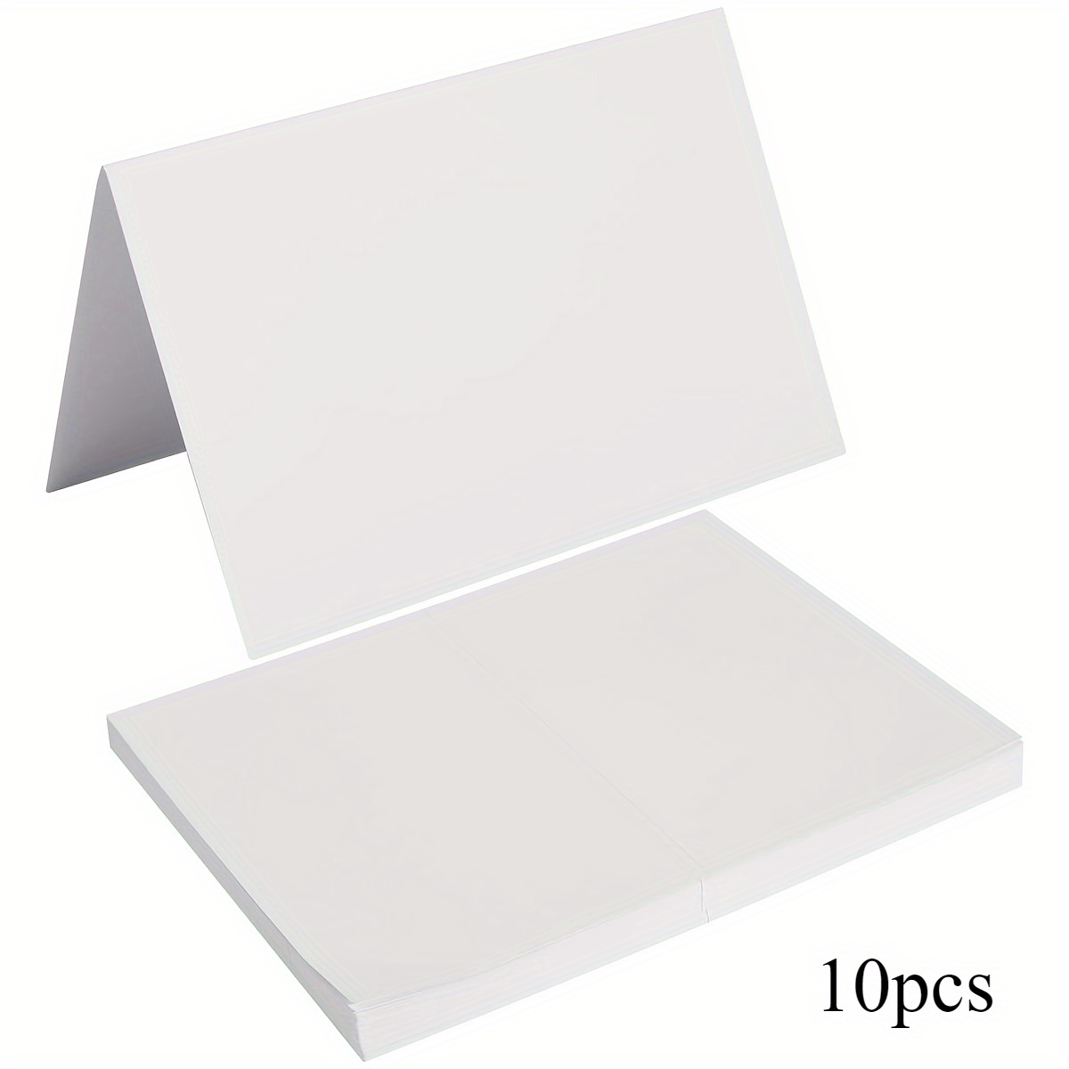 E-shop 10 Stück Blanko DIY Grußkarten 15x20 cm - Elegantes Weißes Design für Weihnachten, Hochzeiten und besondere Anlässe