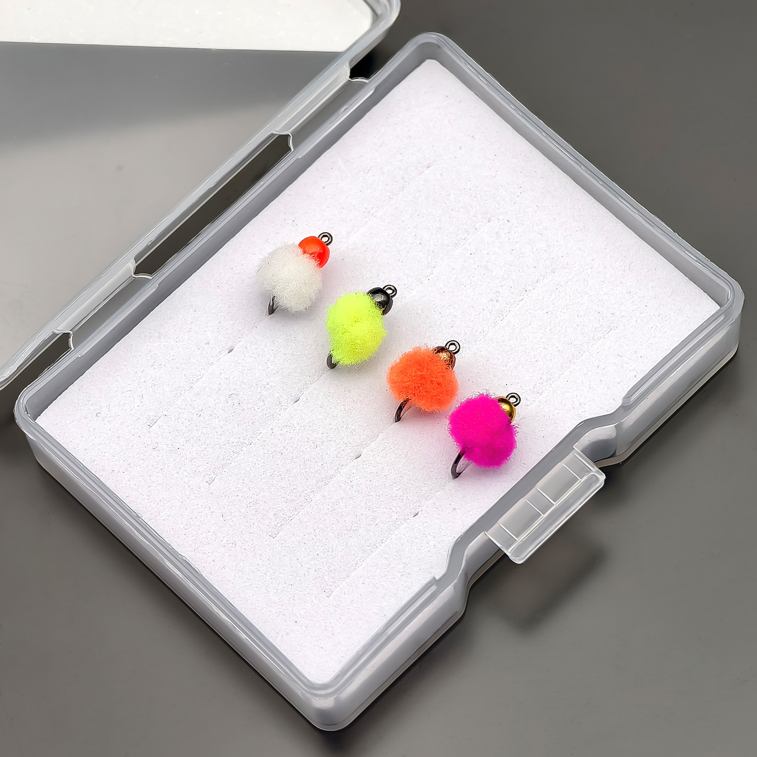TEMU Anfs 4pcs Bead Egg With Storage Box, Egg Fly Fishing Flies, Great Euro Nymph