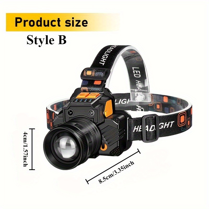 Smart Sensor USB Rechargeable Headlamp for Hands-Free Use