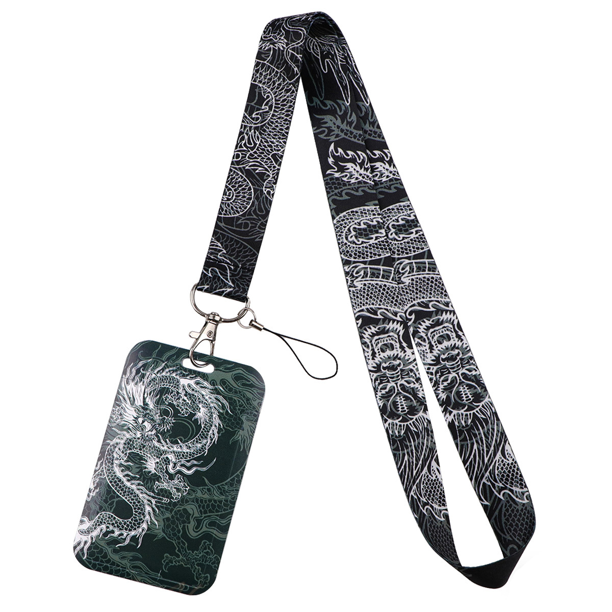 TEMU 1pc Dragon-themed Key Lanyard For Car Keys, Personalized Office Id Card, Gym Pass, Mobile Ring, And Holder