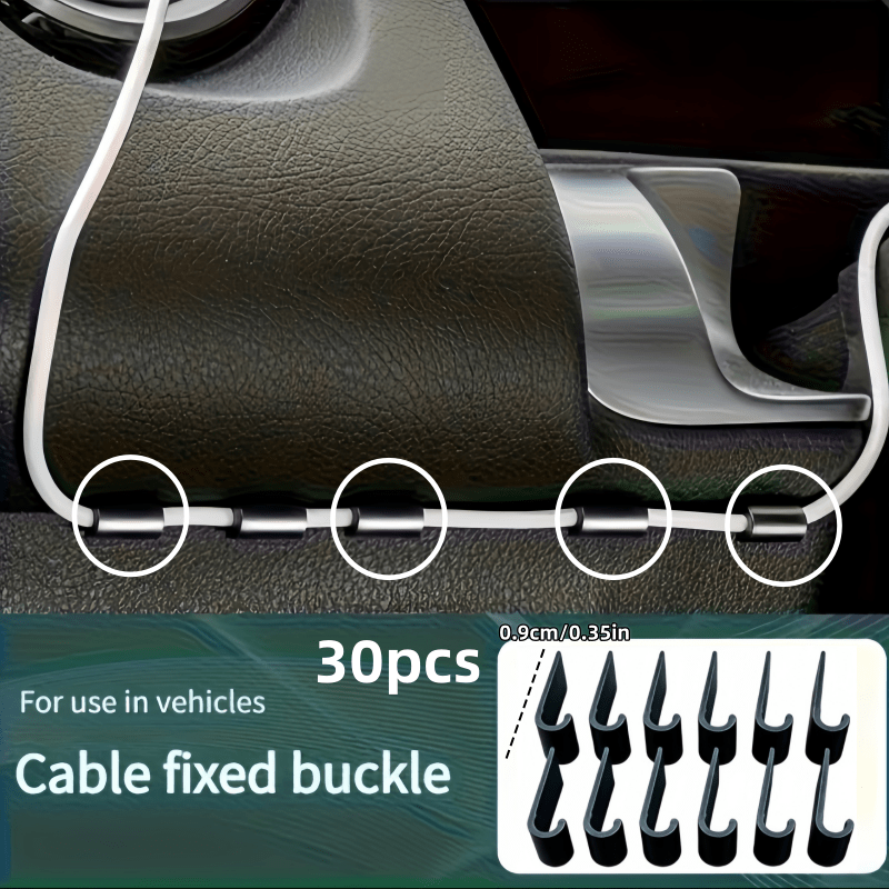 TEMU 30pz per Senza Adatte per Fascio Cablaggi Auto, Dispositivo di Gestione per , Pannello con Clip Adesive/Fissanti Senza Residui, Installazione su