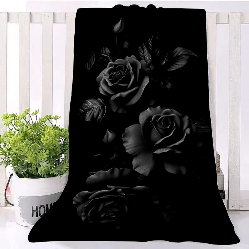 TEMU 1pc Rose Beach Towel, Lightweight And Absorbent, Machine Washable, Suitable For Swimming, Camping, And Vacations