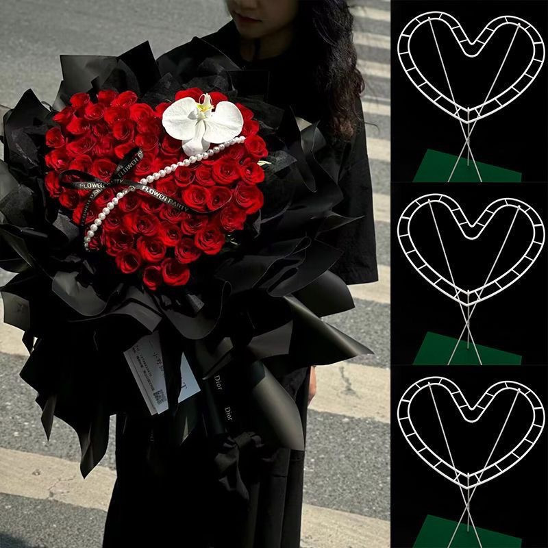 

6pcs Heart-shaped Diy Flower Vase Set - Bouquet Packaging, Floral Arrangements & Crafts - Ideal For Birthdays, Weddings, Valentine's Day & Day