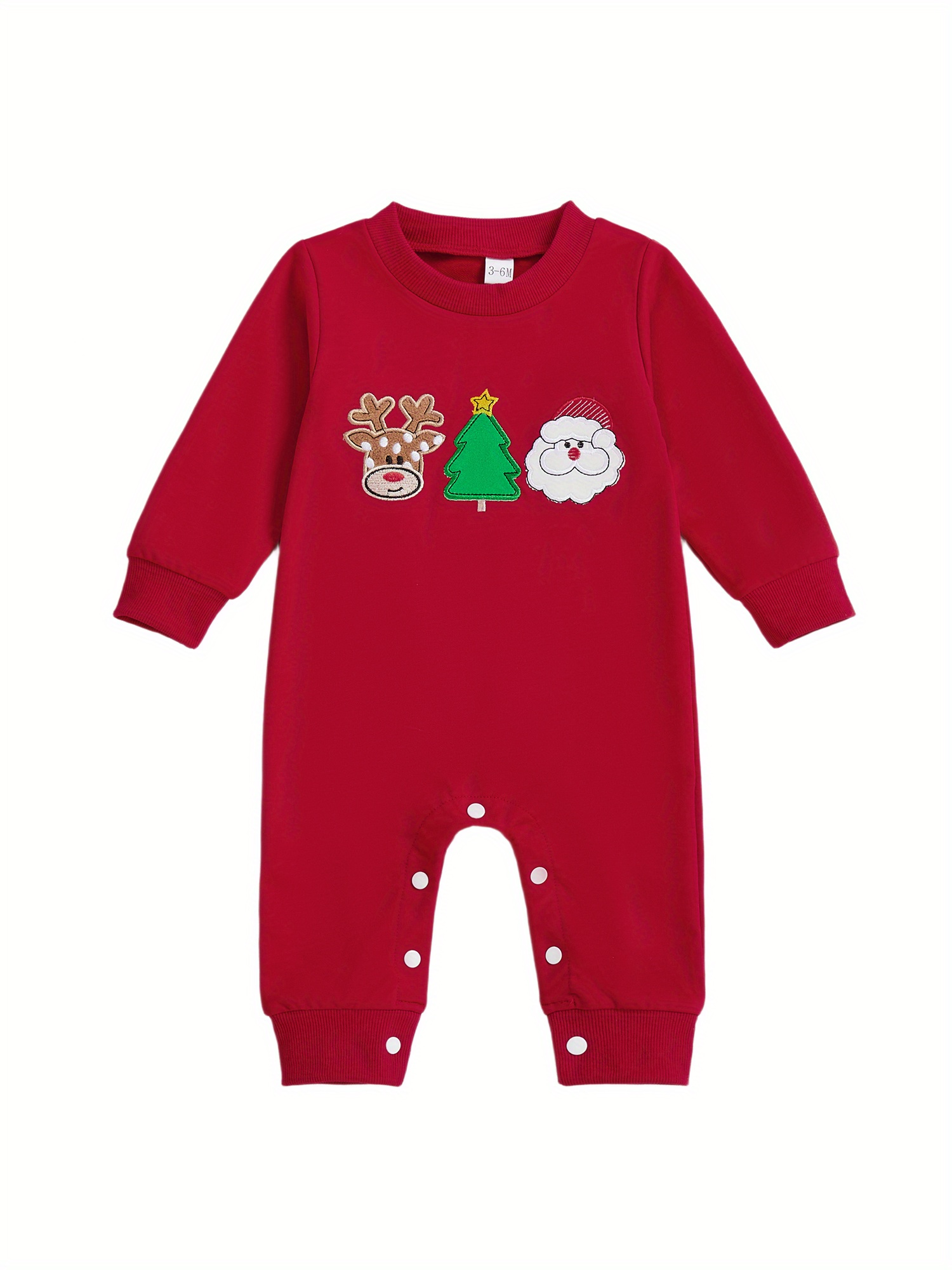 thumbnail image 2 of New Arrivel Christmas Newborn Baby Boys Girls Long Sleeve Romper Jumpsuit Autumn 2 of 10