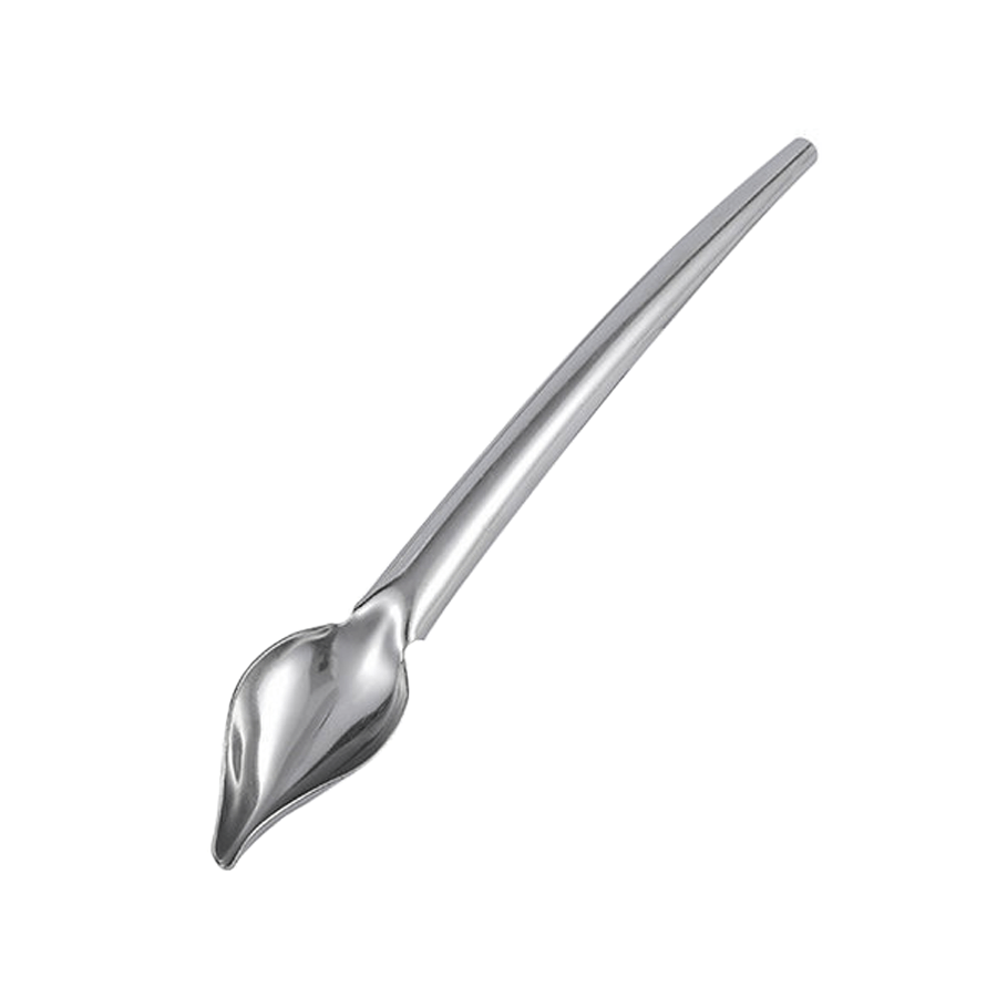 TEMU A Stainless Steel Chocolate Spoon - Featuring An Elegant Metallic End, Durable And Easy-to-, Ideal For Mixing Chocolate, Decorating Cakes,