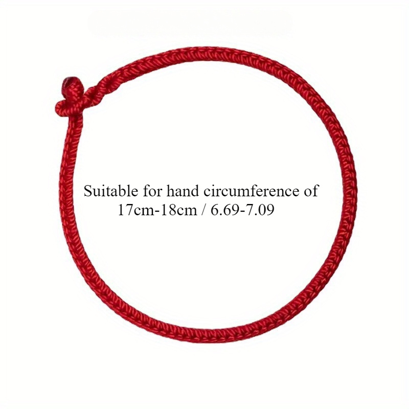Women's Chinese Style Handwoven Bracelet in Red Nylon Rope
