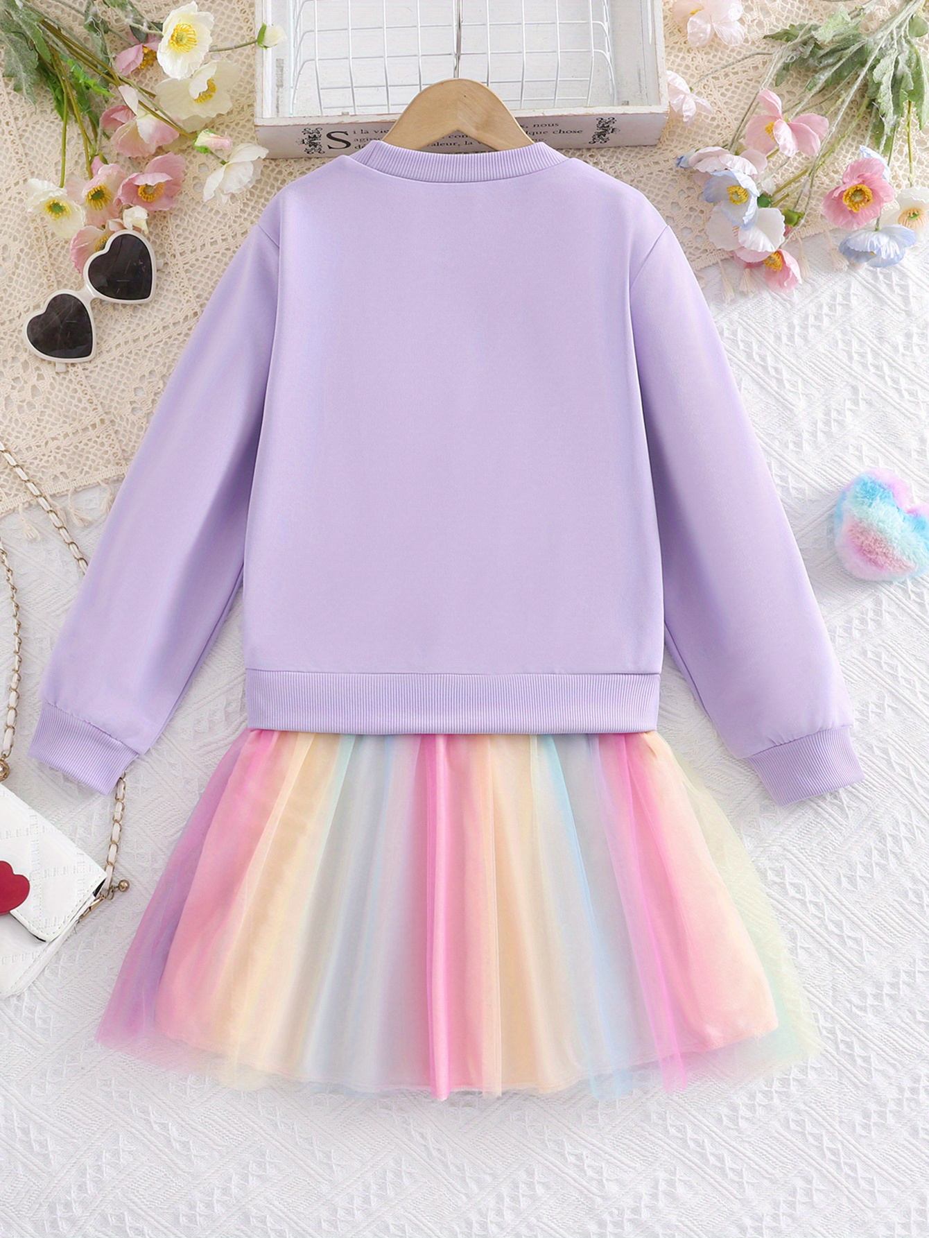 Arshiner Meisjes Contrast Mesh Puff Lange Mouw Hoge Taille A-lijn Prinses Skater Feestjurk met Zakken voor Kinderen 6-16 Jaar, Indigo, 14-16 Jaren