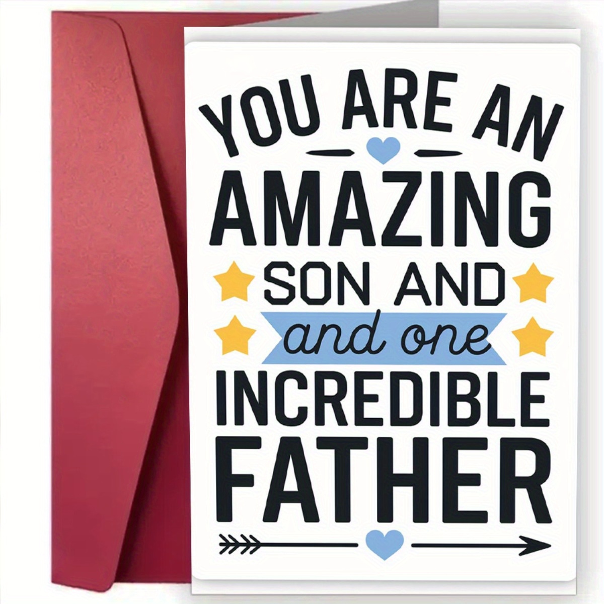 1pc dual role   gift card you are an amazing son and   father with envelope   birthday or fathers day   appreciation for   personalized cartoon design fathers day gift cartoon illustration personalized greeting fathers day gifts for dad