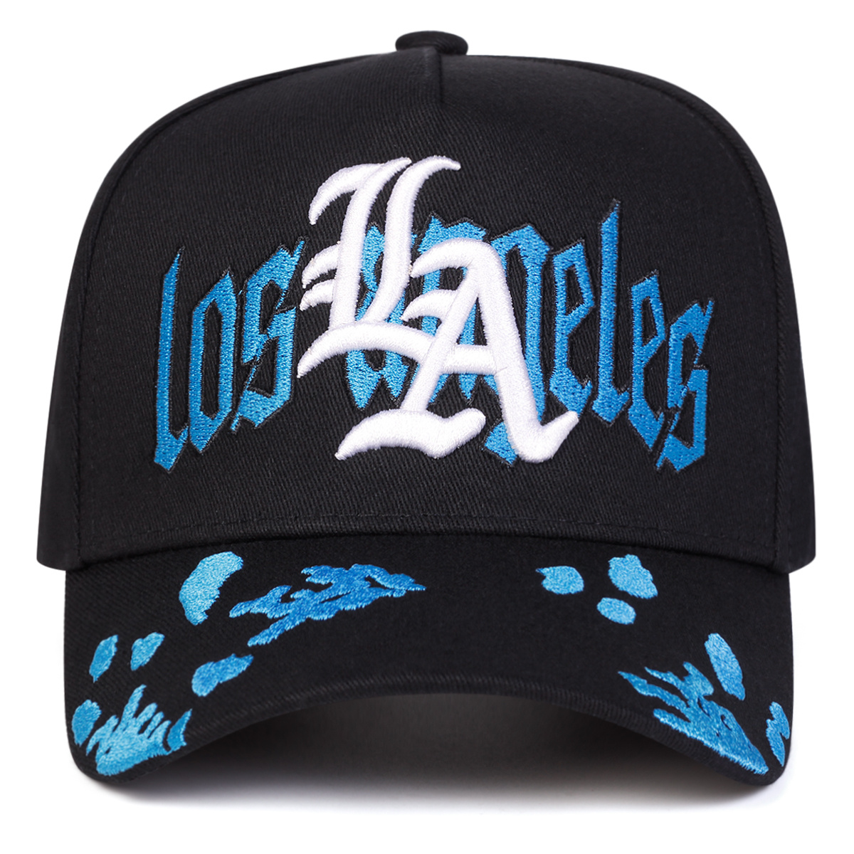 TEMU 1 Men's Gothic La Los Angeles Baseball Cap Outdoor Adjustable Fashion Casual Hat Suitable For Spring And Autumn Travel, , And Seaside Vacation