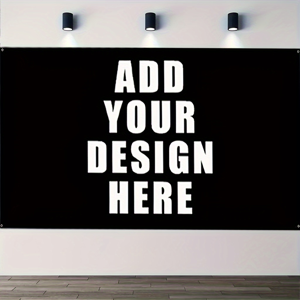 TEMU 1pc, Customizable Photo And Text Personalized Banner, In Multiple Sizes, Made Of Durable Polyester Material, Party Decoration Backdrop For